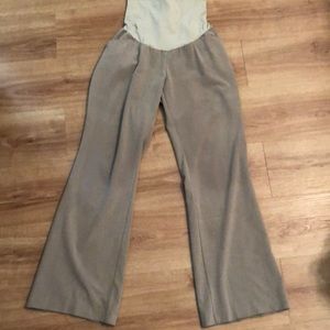 Maternity tan dress pants